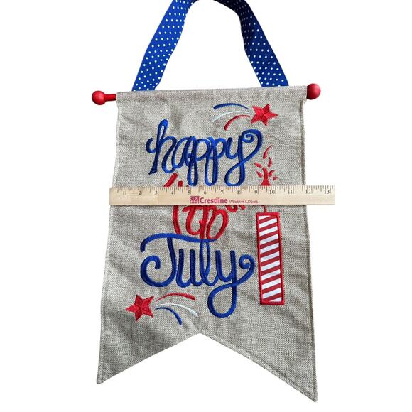 4th of July Embroidered Pennant Banner America Home Party Supplies Decoration - Picture 3 of 6